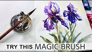 Watercolor Flowers Tutorial Iris Painting Easy Step by Step Art