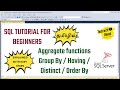Group By/Having/Aggregate functions/Order By/Distinct | SQL in tamil | Tech with Hema Tamil