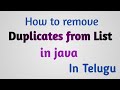 How to remove duplicate elements from given list in Java | Thiru Academy