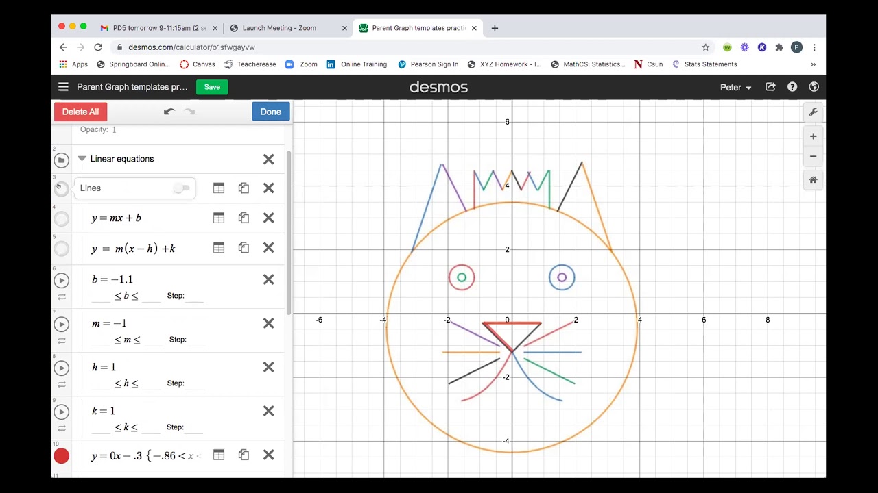 Desmos Art Project Video Youtube
