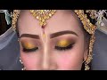 Bridal makeup gold eyeshadow tutorial