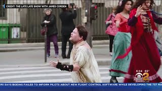 Corden Takes 'Crosswalk The Musical' To Paris