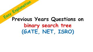 MCQ for BST|imp for NET,GATE,ISRO