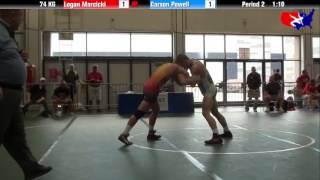 Logan Marcicki vs. Carson Powell at 2013 Junior Nationals - FILA - GR