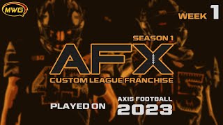 MWG -- Axis Football 2023 -- AFX Franchise [S1 / W1]