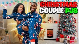 Trying On Couple's Matching CHRISTMAS PAJAMAS! *SUPER CUTE*