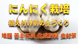 9月30日 にんにくの育て方 土づくり編【牛ふん堆肥 苦土石灰 化成肥料】