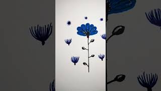 Blue Flower 💙 ดอกไม้สีน้ำเงินที่น่าหลงไหล #drawing #flowers #blue