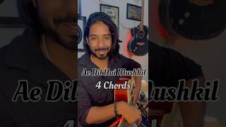 Ae Dil Hai Mushkil Guitar Chords Lesson For Beginners Arijit Singh #shorts