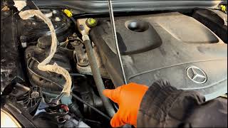 How to remove and replace the water pump Mercedes A180 w176 2013 car overheating no hot air inside