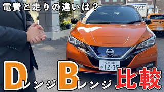 【Bレンジだと燃費が良い？？】検証：DとBで走行比較＆電費チェック【日産リーフ】