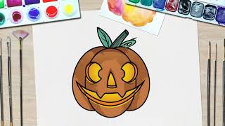 How to draw a PUMPKIN FACE/ TUTORIAL drawing/