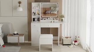 Transform Your Vanity with IRONCK's Multifunctional Makeup Desk!🌼