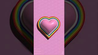 🌈❤Drawing Cute Heart in 30 Seconds! In Adobe Illustrator #shorts #art