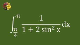 4th method to evaluate  the tricky definite integral using tangent-half-angle substitution