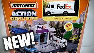 NEW Matchbox FedEx Package Center Action Drivers Playset Review! #matchbox #diecast