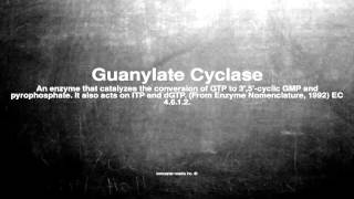 Medical vocabulary: What does Guanylate Cyclase mean