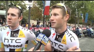 2011 Tour de France Stage 21 - Matt Goss and Mark Renshaw