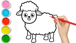 Let's Learn How to cute sheep Together | Painting, Drawing, Coloring Tips for Toddlers