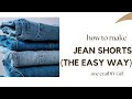 How to make your own flattering jean shorts with this simple DIY tutorial