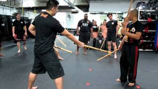 IPMAF Kombatan Arnis Singapore - Guro Jeff Cajigas explains Double Baston System 3