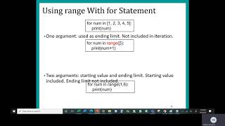 Python Chapter 5 Class 1 Part 4 For Loop and CW