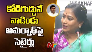 Home Minister Vangalapudi Anitha Satires On Gudivada Amarnath And Container at Vizag port | Ntv