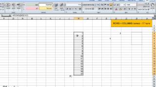 לימוד אקסל שיעור 17 - נוסחאות ROWS + COLUMNS
