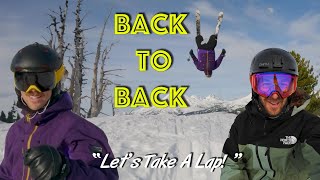 Before the storm:  Back to back laps with Andrew Orlich and Sage at Mt. Bachelor