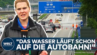 HOCHWASSER IN SÜDDEUTSCHLAND: Vollsperrung der A9! \