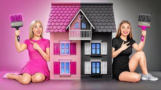 Black vs Pink Room Makeover Challenge by Multi DO Smile