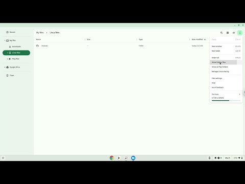 Как показать скрытые файлы Linux на Chromebook