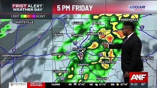 First Alert |Scattered Rain; A Few Rumbles Friday