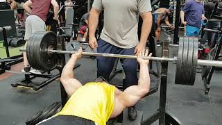 Training with James 6 weeks out from pro debut bench pressing 180kg