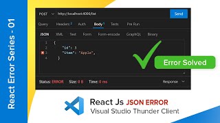 JSON Server Error Get, Post, Delete | Connection Was Refused by The Server VS Code | Thunder Client
