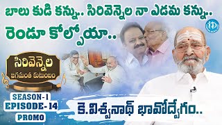 బాలు కుడి కన్ను..సిరివెన్నెల నా ఎడమ కన్ను K Viswanath PROMO | Sirivennela Jagamantha Kutumbam| EP-14