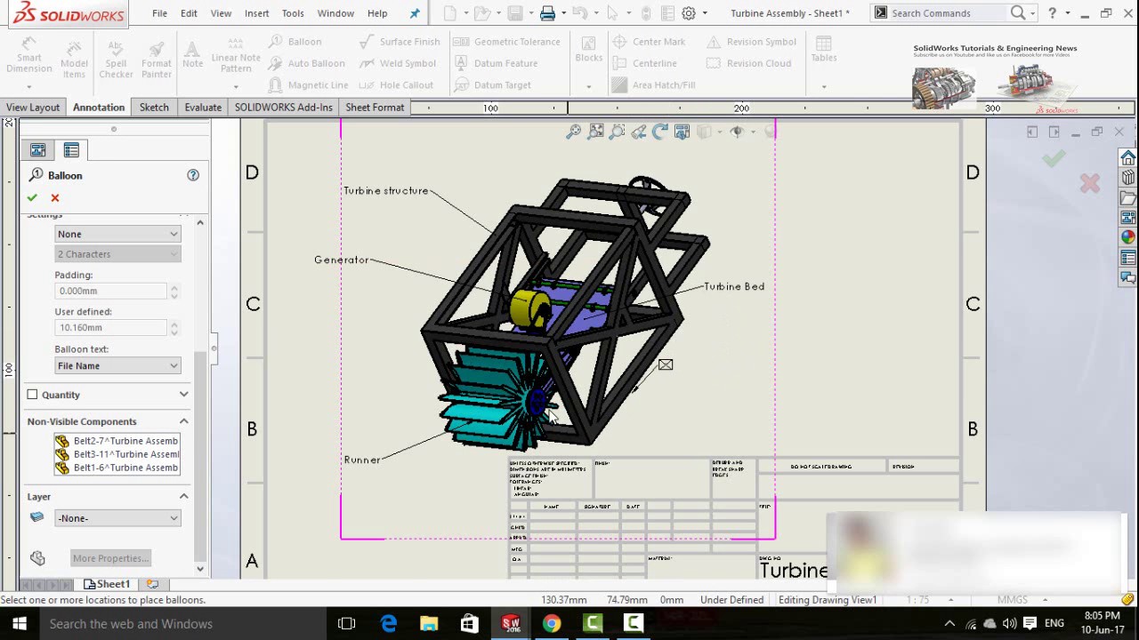 Drawings Basics SolidWorks Tutorial For The First Time Users - YouTube