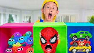 BooTiKaTi and Spiderman Find the Hidden Numbers in Mystery Box Challenge to Enter the Phone!