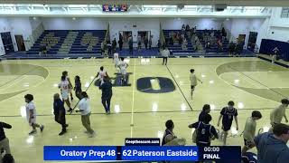 Oratory Prep High vs Paterson-Eastside HS Boys Varsity Basketball