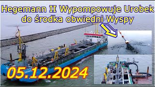 Wyspa Estyjska -05.12.2024 HEGEMANN 2 Zrzut urobku przy samej wyspie