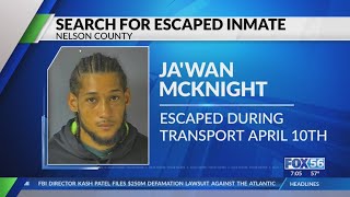 Nelson County deputies arrest 1 inmate escapee, another still at large