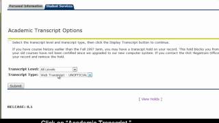 How-to Order Your Unofficial Okanagan College Transcripts