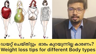 weight loss diet for different body types | Balanced ഡയറ്റ് ചെയ്തിട്ടും  ഭാരം കുറയുന്നില്ല കാരണം