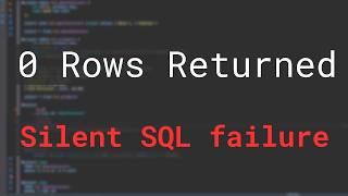 Is your SQL Query returning what you think it is?