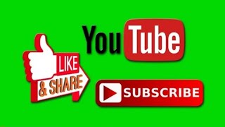 Green Screen Subscribe Button and Bell Notification | free download