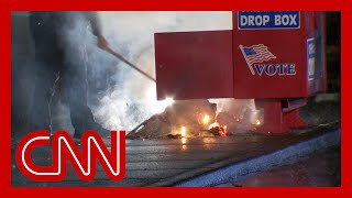 Ballot drop box fires under investigation in two states