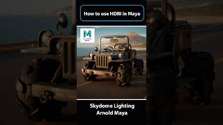 How to use HDRI in Maya | Skydome Arnold lighting #mayatutorial #arnold #shorts