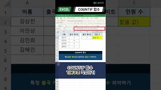 [엑셀 치트시트] 1분 만에 배우는 COUNTIF 함수 사용법