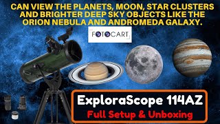 Celestron ExploraScope 114AZ Reflector Telescope| #Unboxing #Review #Setup