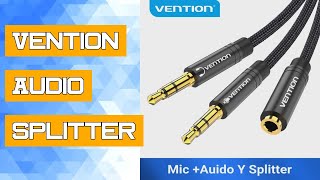 Vention Audio Splitter Headphone Adapter 3.5mm AUX Cable Computer 1 Female to 2 Male Mic Y Splitter